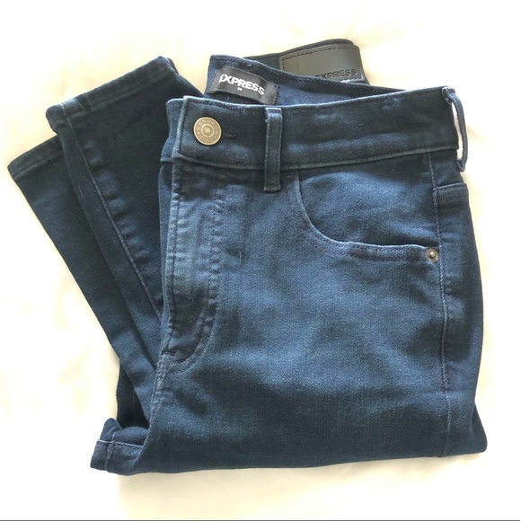 Express navy high rise jean legging - Picture 1 of 4